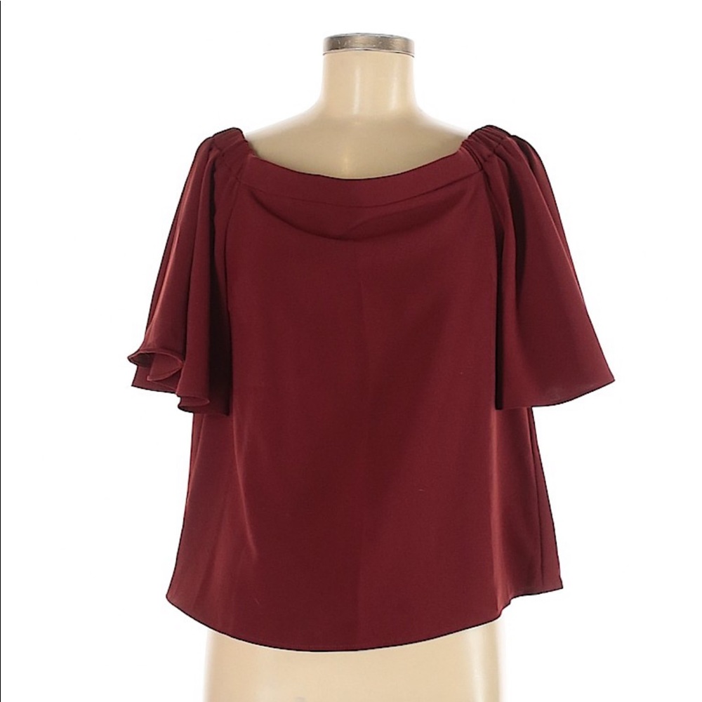 Do + Be Maroon Blouse, Size M